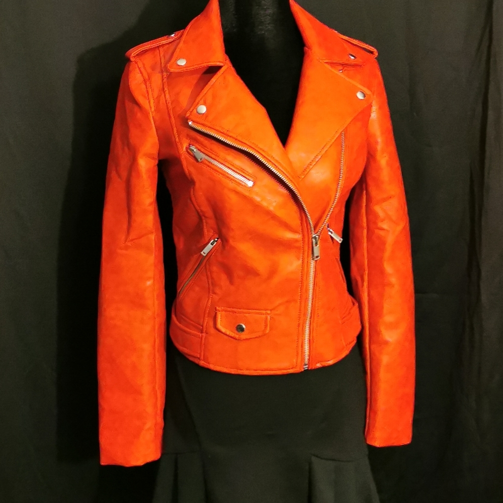 Red bomber jacket